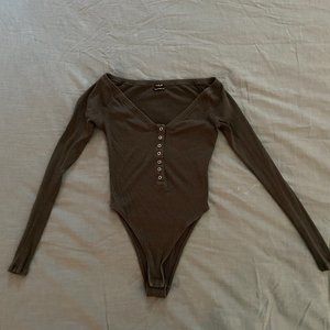 Out From Under Ribbed Long Sleeve Bodysuit